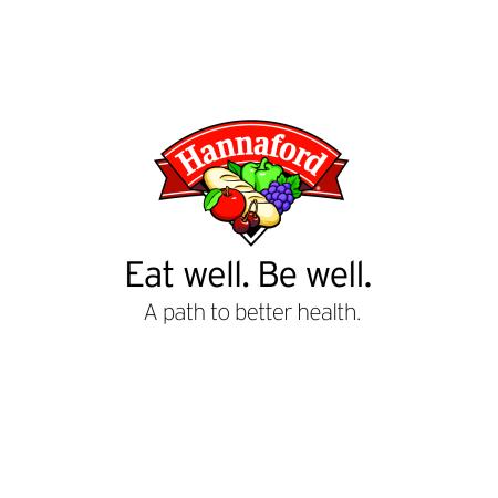Hannaford logo with text: Eat well. Be well. A a path to better health.