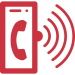 Icon depicting a phone call being made