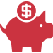 Icon of piggy bank
