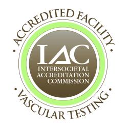 Intersocietal Accreditation Commission accredited facility for a vascular testing center