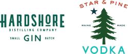 Hardshore Brand logo, distilling company, star & pine vodka