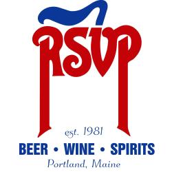 RSVP logo, beer, wine, and spirits
