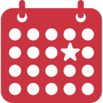 Icon of calendar with star on day of event