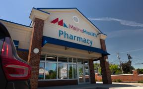 Exterior of the MaineHealth Pharmacy on Brighton Ave in Portland