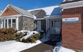Exterior and main entrance of 158 Northport Ave in Belfast