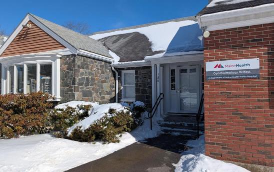 Exterior and main entrance of 158 Northport Ave in Belfast