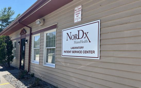 An exterior view of NorDx Lab Lewiston at 963 Sabattus Street