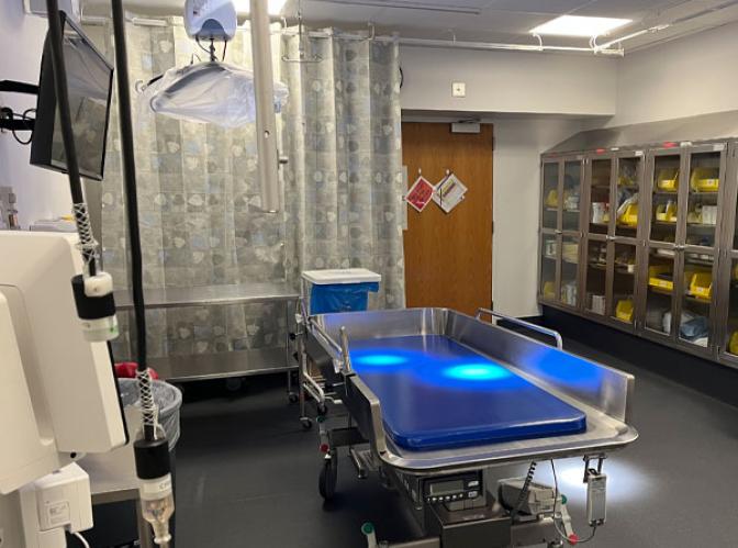 An interior view of the MaineHealth burn care unit in Portland