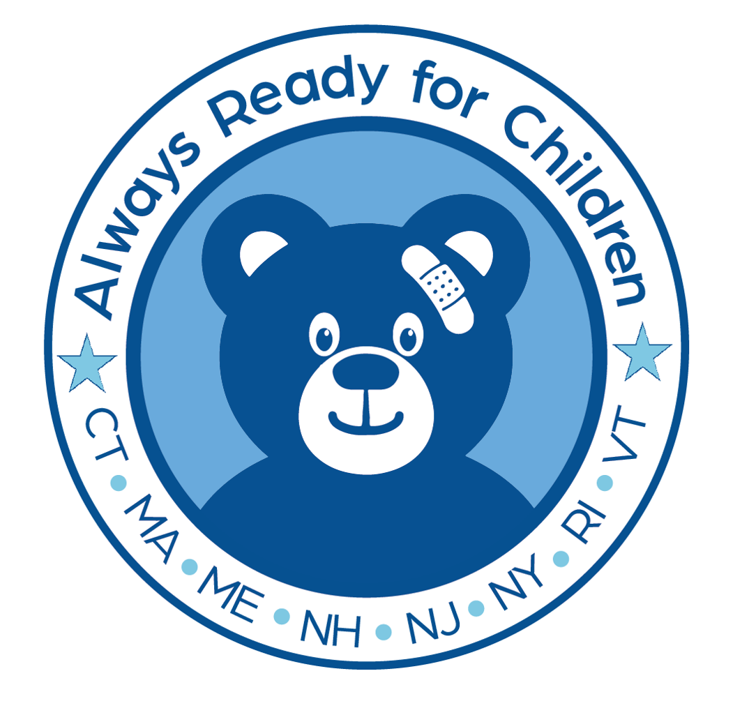 Always Ready for Children circular logo with teddy bear image in center