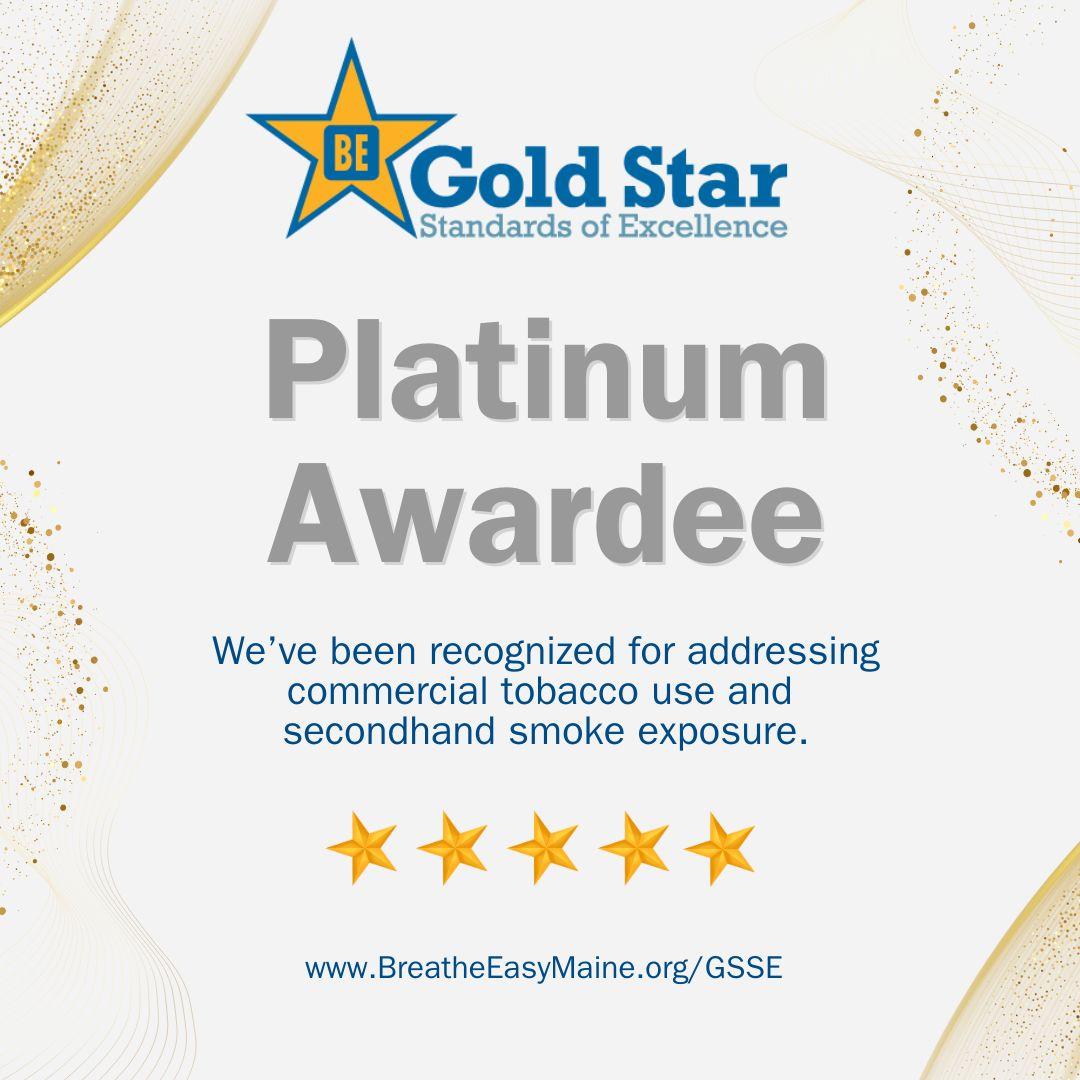 Gold Star Platinum Awardee Badge