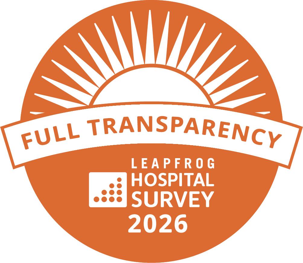 Leapfrog Hospital Survey Full Transparency 2026 badge